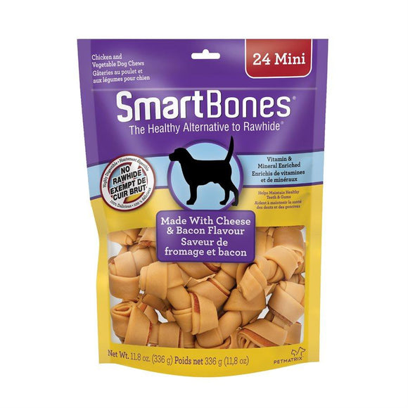 Spectrum SmartBones Bacon & Cheese Mini 24 Pack Dog Supplies Spectrum Brands 