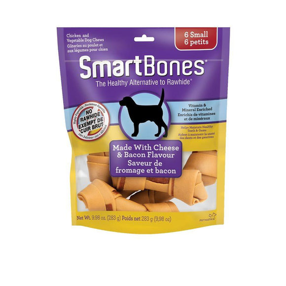 Spectrum SmartBones Bacon & Cheese Small 6 Pack Dog Supplies Spectrum Brands 