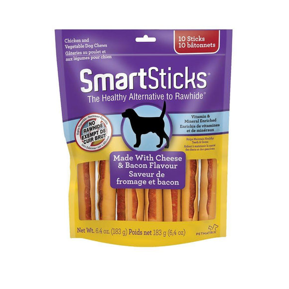 Spectrum SmartSticks Bacon & Cheese 10 Pack Dog Supplies Spectrum Brands 