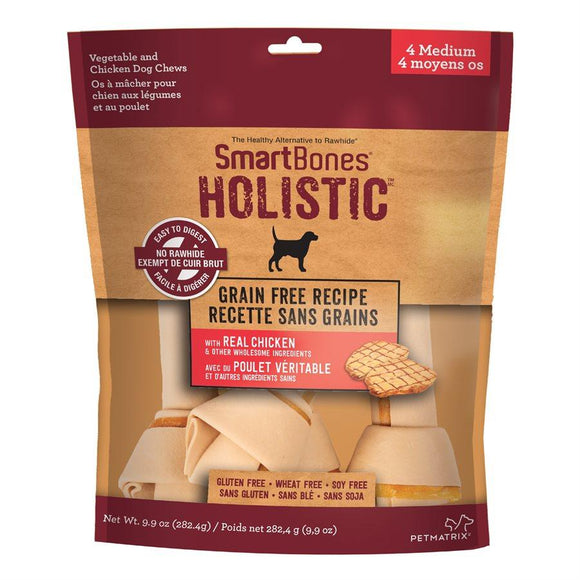 Spectrum SmartBones Holistic Grain Free Medium 4 Pack Dog Supplies Spectrum Brands 
