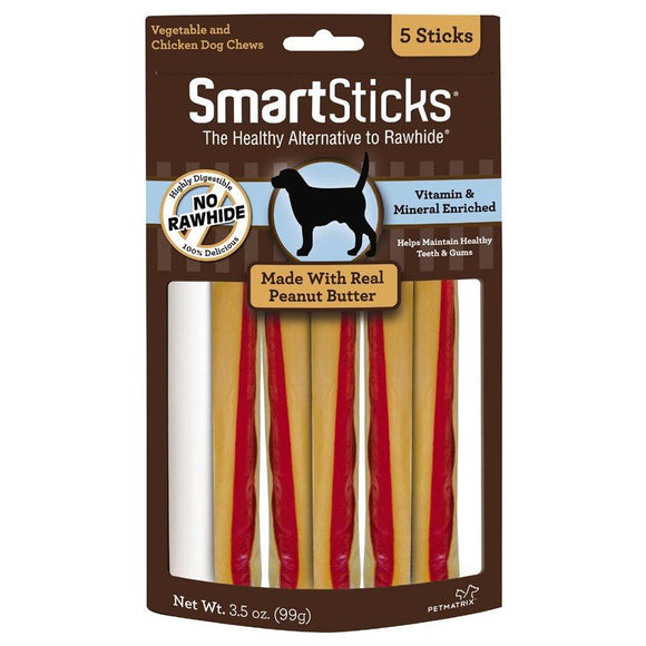 Spectrum Smart Sticks Peanut Butter 5 Pack Dog Food Spectrum Brands 