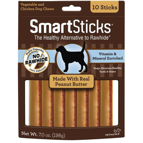Spectrum Smart Sticks Peanut Butter 10 Pack Dog Food Spectrum Brands 