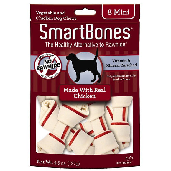 Spectrum Smart Bones Chicken Mini 8 Pack Dog Food Spectrum Brands 