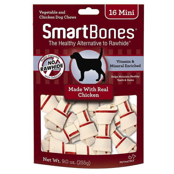 Spectrum Smart Bones Chicken Mini 16 Pack Dog Food Spectrum Brands 