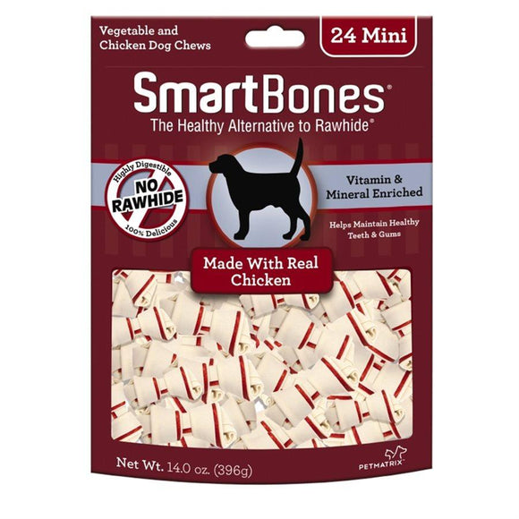 Spectrum Smart Bones Chicken Mini 24 Pack Dog Food Spectrum Brands 