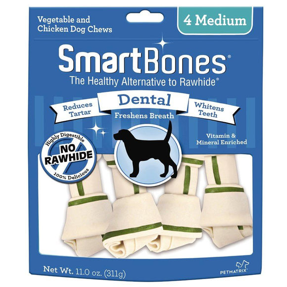 Spectrum Smart Bones Dental Medium 4 Pack Dog Food Spectrum Brands 