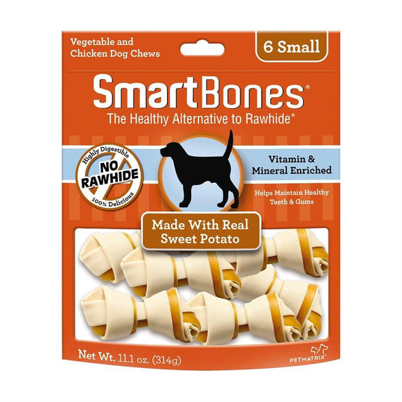 Spectrum Smart Bones Sweet Potato Small 6 Pack Dog Food Spectrum Brands 