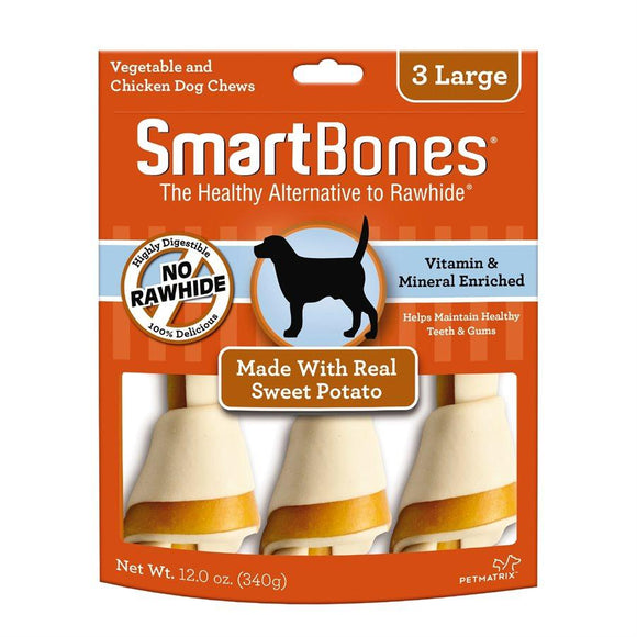 Spectrum Smart Bones Sweet Potato Large 3 Pack Dog Food Spectrum Brands 