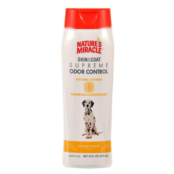 Spectrum Nature's Miracle Supreme Odor Control Oatmeal Shampoo 16oz Dog Supplies Spectrum Brands 