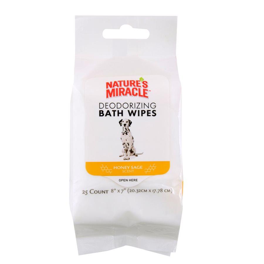UPG Nature's Miracle Supreme Odor Control Wipes Honey Sage 25 Count Dog Supplies Spectrum Brands 