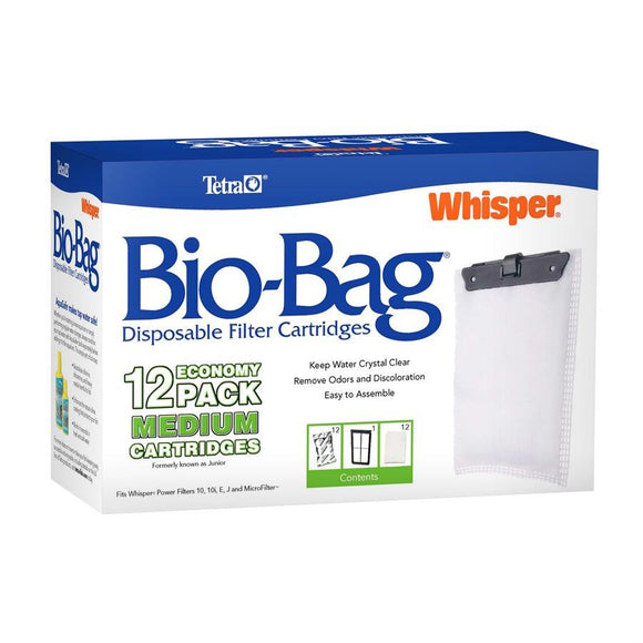 Tetra Whisper Bio-Bag Cartridge Medium Unassembled 12-Pack Aquatic Spectrum Brands 