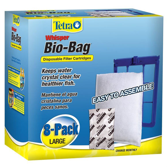 Tetra Whisper Bio-Bag Cartridge Large Unassembled 8-Pack Aquatic Spectrum Brands 