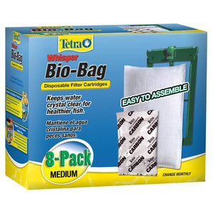 Tetra Whisper Bio-Bag Cartridge Medium Unassembled 8-Pack Aquatic Spectrum Brands 