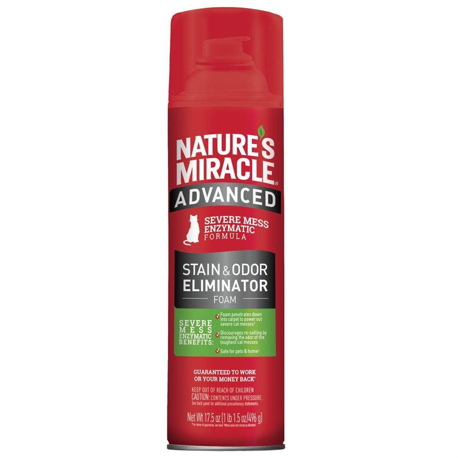 Spectrum Nature's Miracle Advanced Cat Stain & Odor Foam Aerosol 17.5oz Cat Supplies Spectrum Brands 