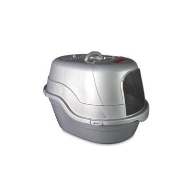 Spectrum Nature's Miracle Just for Cats Silver Oval Hooded Litter Box Cat Supplies Spectrum Brands 