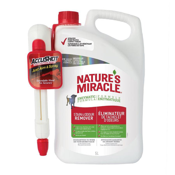 Spectrum Nature's Miracle Stain & Odor Remover Accushot 170oz Dog Supplies Spectrum Brands 