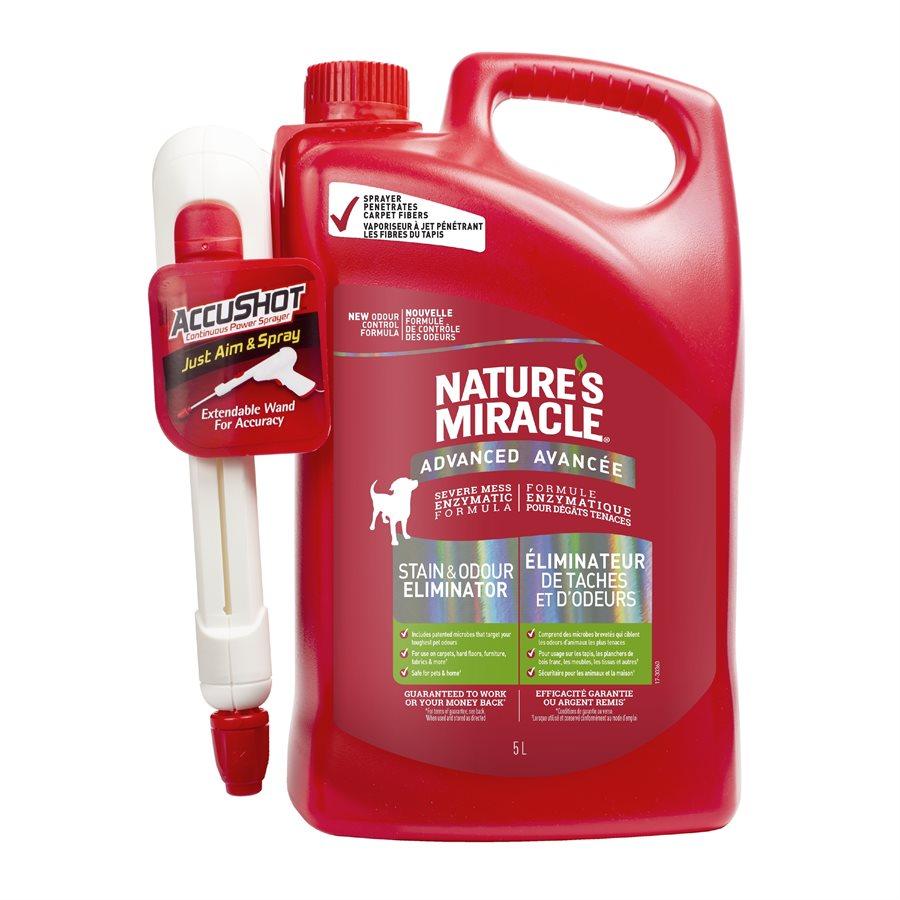 Spectrum Nature's Miracle Advanced Stain & Odor Remover Accushot 170oz Dog Supplies Spectrum Brands 