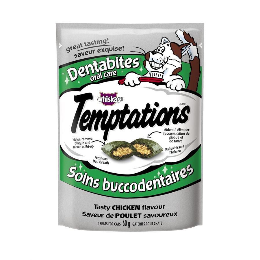 Temptations Dentabites Oral Care Cat Treats Tasty Chicken Flavor 60g Cat Food MARS Petcare 