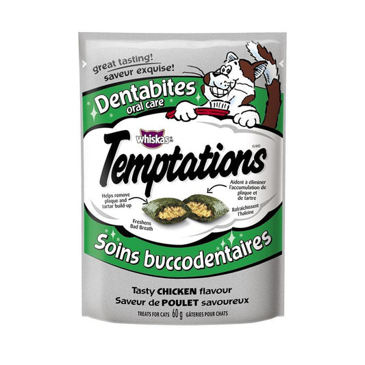 Temptations Dentabites Oral Care Cat Treats Tasty Chicken Flavor 60g Cat Food MARS Petcare 