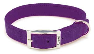 Coastal Double Ply Nylon Dog Collar Purple 1x22in