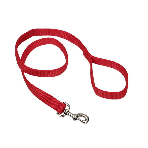 Coastal® Double-Ply Dog Leash - 1in x 6ft Red Pet Supplies Lei's Pet 