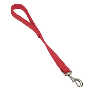 Coastal Double-Ply Nylon Dog Traffic Leash - 1in x 18in Red KB Depot Express 