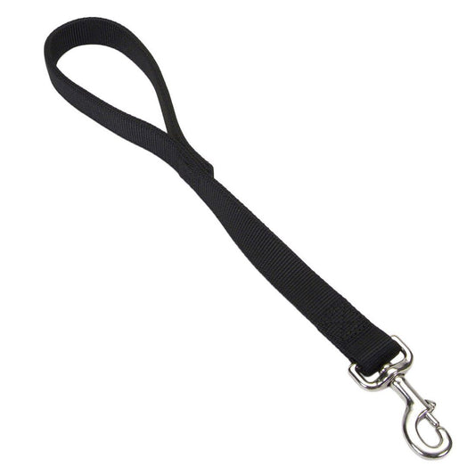 Coastal Double-Ply Nylon Dog Traffic Leash - 1in x 24in Black KB Depot Express 