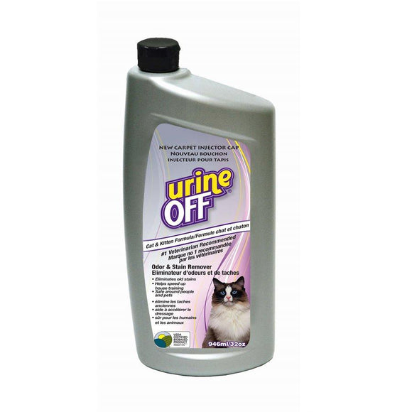 Urine Off Cat & Kitten Formula Bottle with Carpet Cap 32oz Cat Supplies Urine Off 