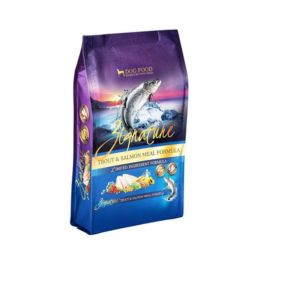Zignature Limited Ingredient Grain Free Trout & Salmon Meal Dog Food 4 LB Dog Food Zignature 