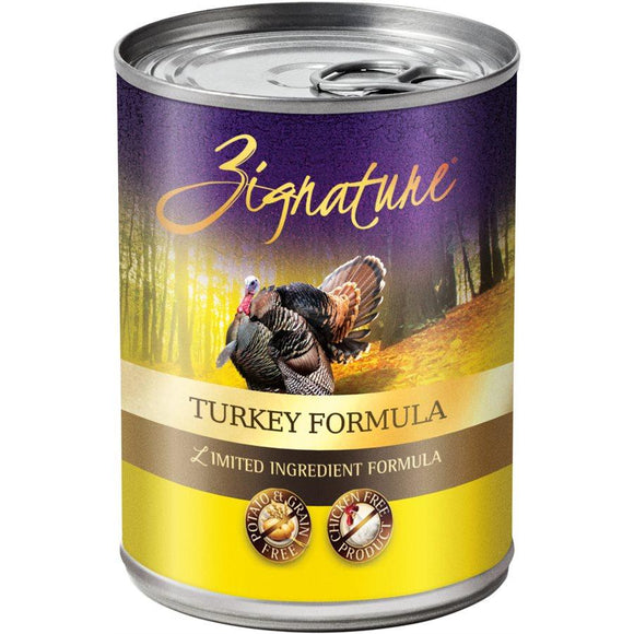 Zignature Limited Ingredient Grain Free Turkey Dog Food 12/13 oz Dog Food Zignature 