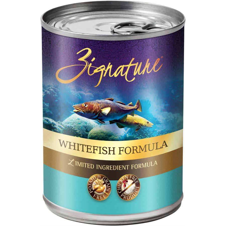 Zignature Limited Ingredient Grain Free Whitefish Dog Food 12/13 oz Dog Food Zignature 