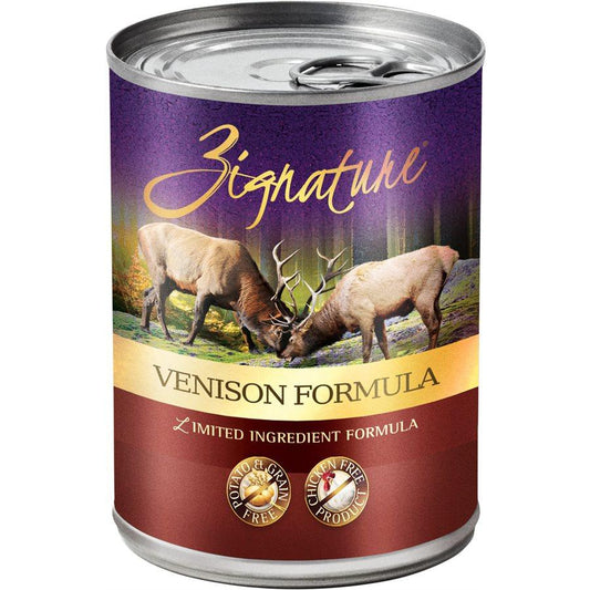 Zignature Limited Ingredient Grain Free Venison Dog Food 12/13 oz Dog Food Zignature 