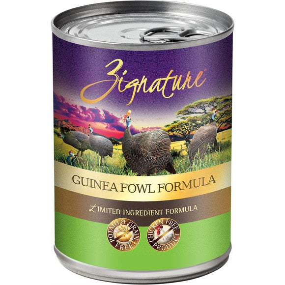 Zignature Limited Ingredient Grain Free Guinea Fowl Dog Food 12/13 oz Dog Food Zignature 