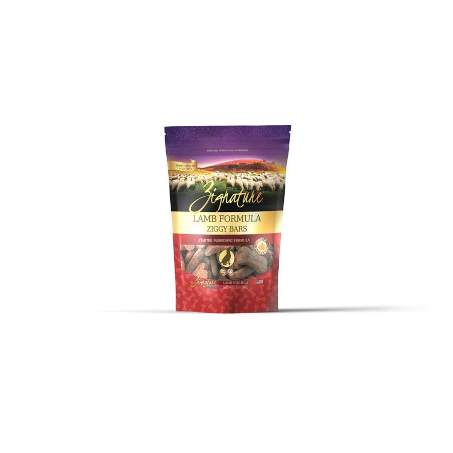 Zignature Ziggy Bars Lamb Formula Biscuit Treats for Dogs 12oz