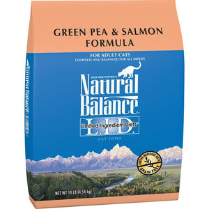 Natural Balance Cat LID Green Pea & Salmon Formula 10LB Cat Food Natural Balance 
