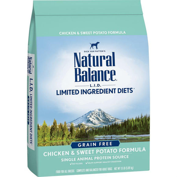 Natural Balance Dog LID Chicken & Sweet Potato Formula 13LB Dog Food Natural Balance 