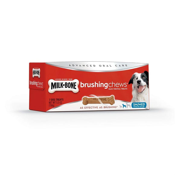 Smuckers Milk Bone Brushing Chews Small/Medium 7 Pack 12/156g Dog Supplies J.M.Smuckers 