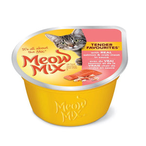 Smuckers Meow Mix Tender Favourites Salmon & Crab Wet Cat Food 24/78g Cat Food J.M.Smuckers 