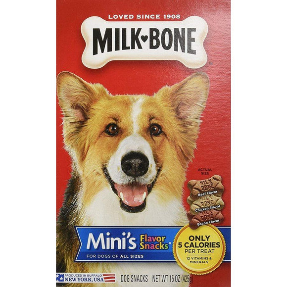 Smuckers Milk Bone Flavour Snacks Mini Biscuits 12/475g Dog Treats J.M.Smuckers 