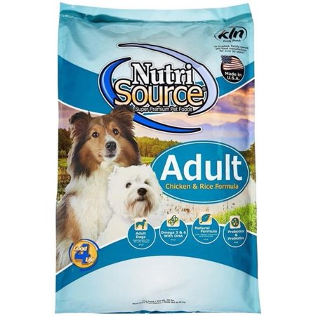 Nutrisource Adult Chicken & Rice Formula Dry Dog Food 15lb