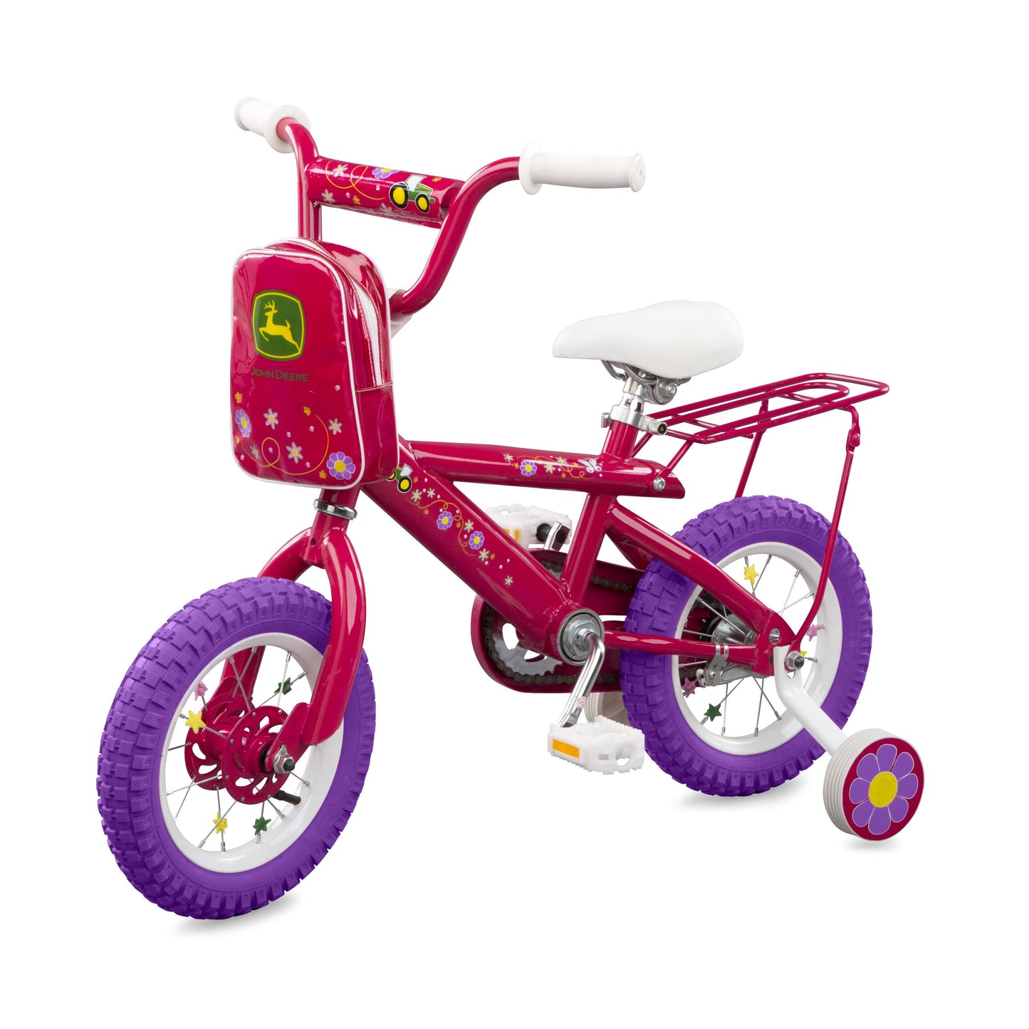 JD 12 Inch Pink Girls Bike Toy John Deere 