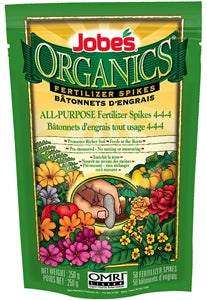 Jobes Organics All-Purpose Fertilizer Spikes 4-4-4 250g