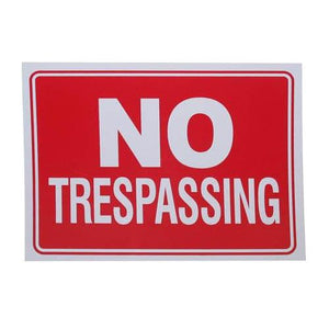9 x 12in Warning Signs - No Trespassing Hunting Continental Sports Inc. 