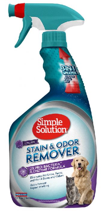 Simple Solutions Floral Fresh Scented Stain and Odor Remove Spray Dog 1X32OZ