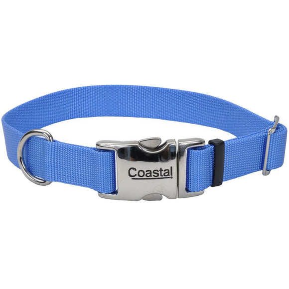 Coastal® Adjustable Dog Collar with Metal Buckle - 1in x 18-26in Blue Lagoon KB Depot Express 