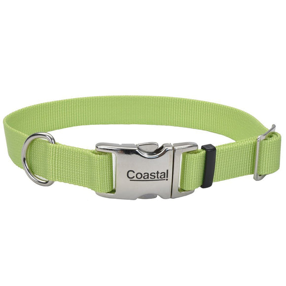 Coastal® Adjustable Dog Collar with Metal Buckle - 1in x 18-26in Lime KB Depot Express 
