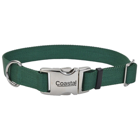 Coastal® Adjustable Dog Collar with Metal Buckle - 1in x 14-20in Hunter KB Depot Express 