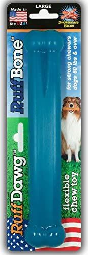 Ruffdawg Ruffbone Bacon Large Dog Flexible Chew Toy