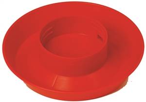 Little Giant Poultry Waterer Base, 6 in Dia, 1-1/2 in H, 1 qt Capacity, Polystyrene, Red