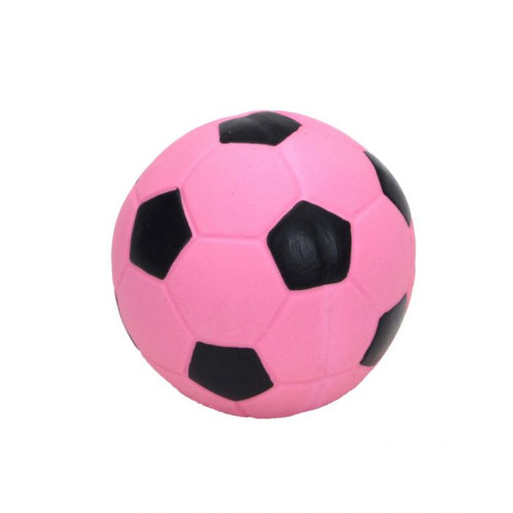 Rascals Latex Soccer Ball Pink Dog Toy 3IN